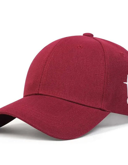 Load image into Gallery viewer, Unisex Simple Cross Water Drop Embroidery Baseball Caps Spring and Autumn Outdoor Adjustable Casual Hat Sunscreen Hat - My Store
