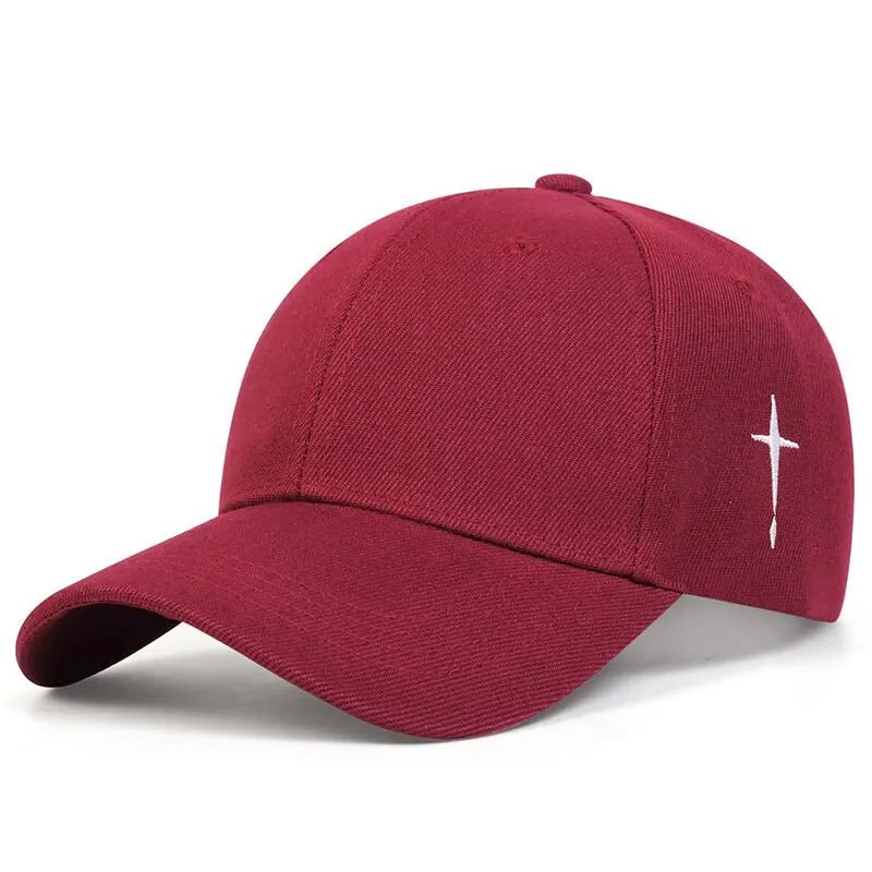 Unisex Simple Cross Water Drop Embroidery Baseball Caps Spring and Autumn Outdoor Adjustable Casual Hat Sunscreen Hat - My Store