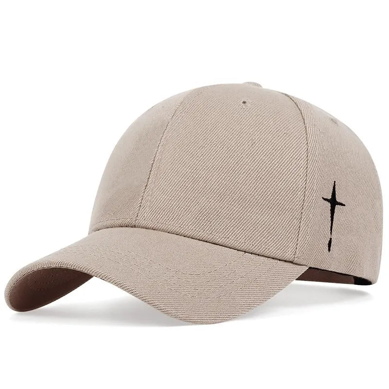 Unisex Simple Cross Water Drop Embroidery Baseball Caps Spring and Autumn Outdoor Adjustable Casual Hat Sunscreen Hat - My Store