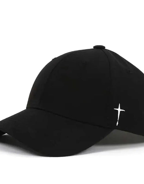 Load image into Gallery viewer, Unisex Simple Cross Water Drop Embroidery Baseball Caps Spring and Autumn Outdoor Adjustable Casual Hat Sunscreen Hat - My Store

