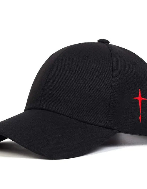 Load image into Gallery viewer, Unisex Simple Cross Water Drop Embroidery Baseball Caps Spring and Autumn Outdoor Adjustable Casual Hat Sunscreen Hat - My Store

