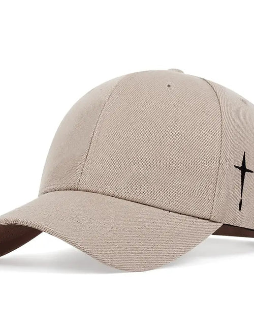 Load image into Gallery viewer, Unisex Simple Cross Water Drop Embroidery Baseball Caps Spring and Autumn Outdoor Adjustable Casual Hat Sunscreen Hat - My Store
