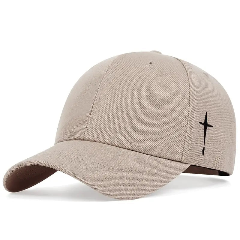 Unisex Simple Cross Water Drop Embroidery Baseball Caps Spring and Autumn Outdoor Adjustable Casual Hat Sunscreen Hat - My Store