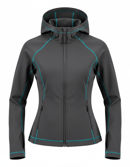 Load image into Gallery viewer, Women’ Athletic Jacket Full Zip up Tight Cropped Black Bodysuit Workout Crop Top Teen Girl Seamless Ribbed Lightweight Outerwear Tracksuit - My Store
