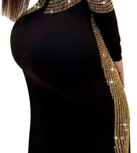 Women Long Sleeve Birthday Dresses Sexy Hot Diamond Process Sexy Dress Party Club Night Dress… - My Store