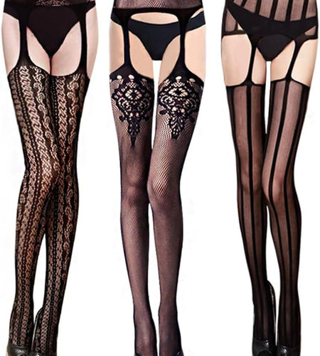 Women Patterned Fishnet Tights Black Fishnets Net Stockings Pantyhose - My Store