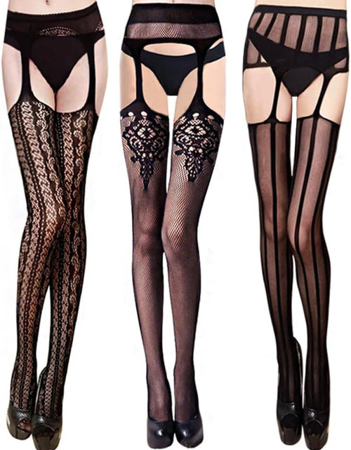 Load image into Gallery viewer, Women Patterned Fishnet Tights Black Fishnets Net Stockings Pantyhose - My Store
