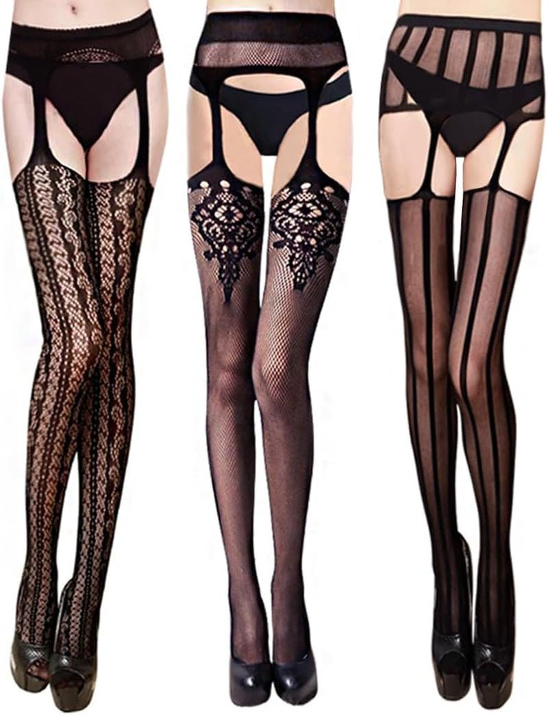 Women Patterned Fishnet Tights Black Fishnets Net Stockings Pantyhose - My Store