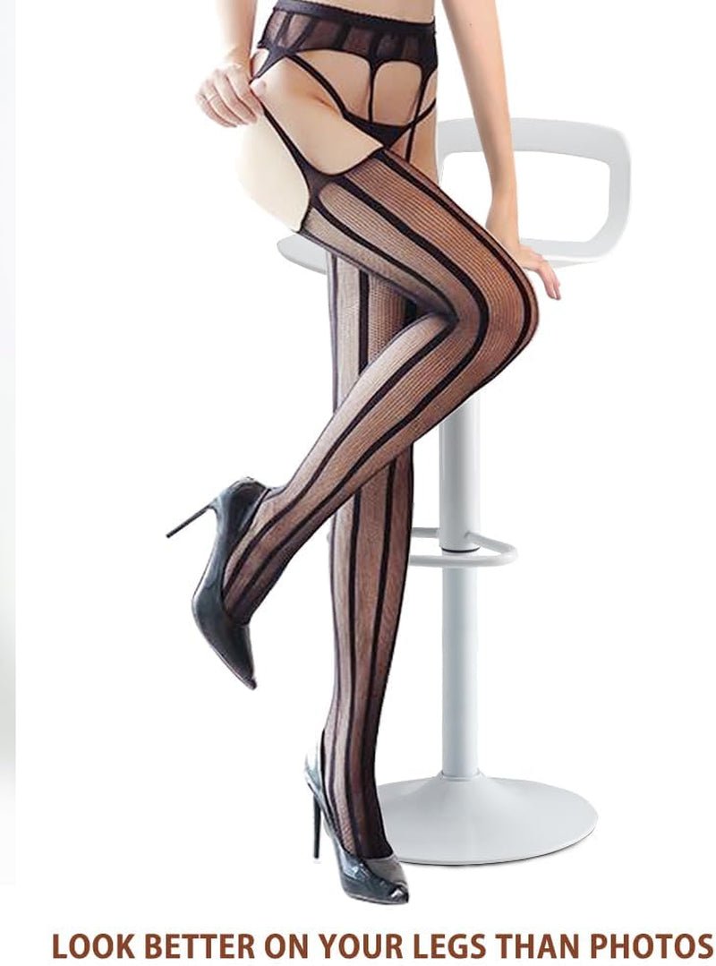 Women Patterned Fishnet Tights Black Fishnets Net Stockings Pantyhose - My Store