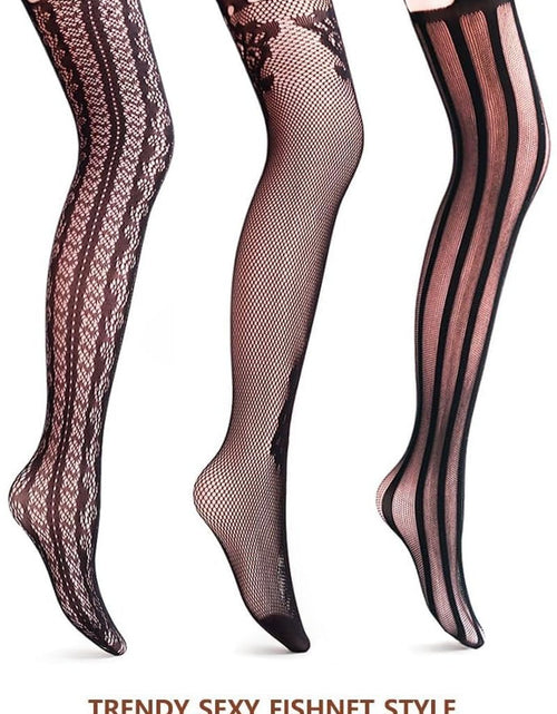 Load image into Gallery viewer, Women Patterned Fishnet Tights Black Fishnets Net Stockings Pantyhose - My Store
