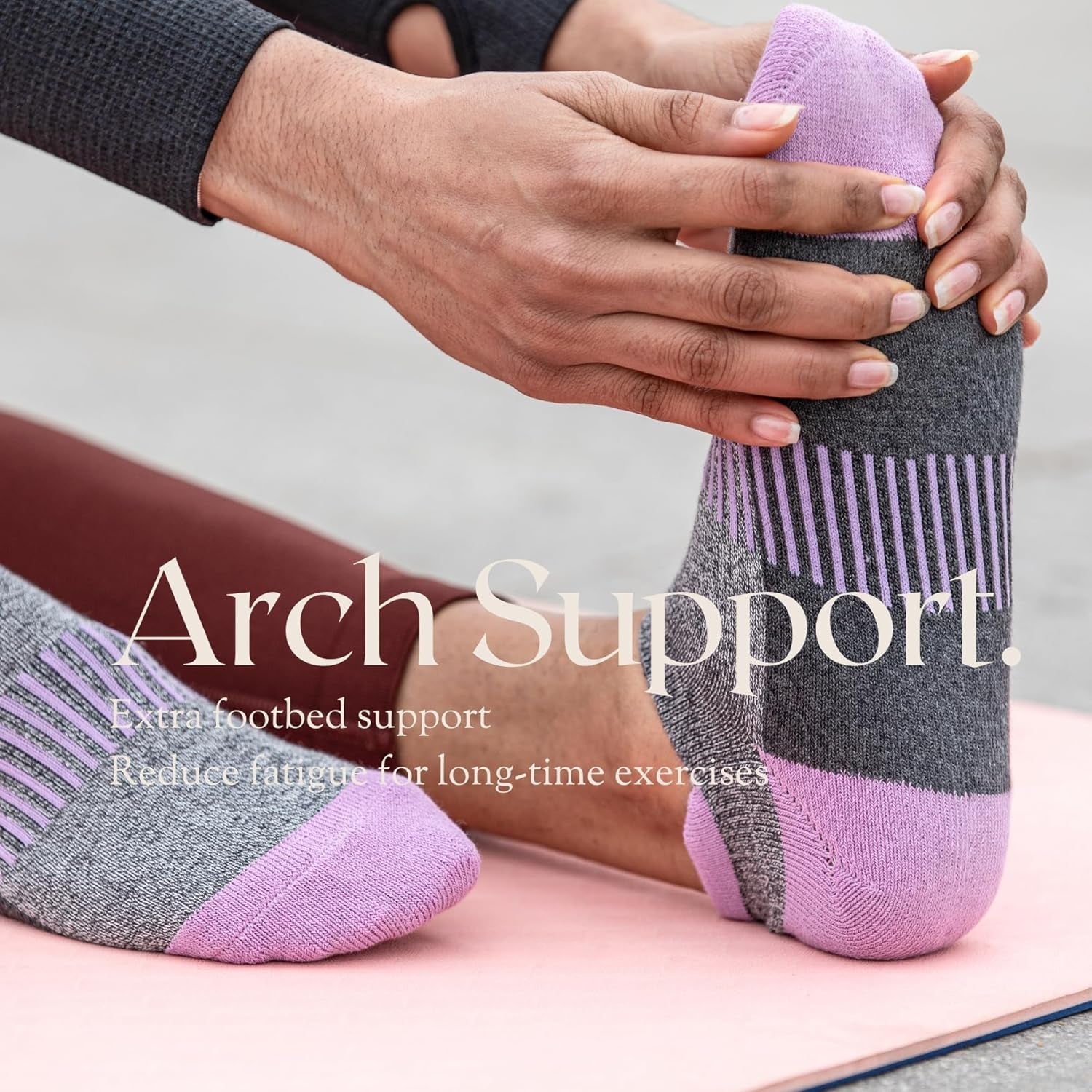 Women'S Athletic Ankle Socks with Heel Tab, Premium Cotton, Soft Cushion, Reinforced Toe, Arch Support, Pack of 6 - My Store