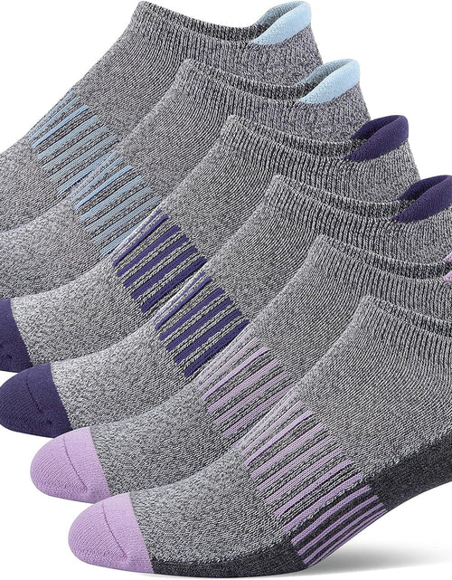 Load image into Gallery viewer, Women'S Athletic Ankle Socks with Heel Tab, Premium Cotton, Soft Cushion, Reinforced Toe, Arch Support, Pack of 6 - My Store
