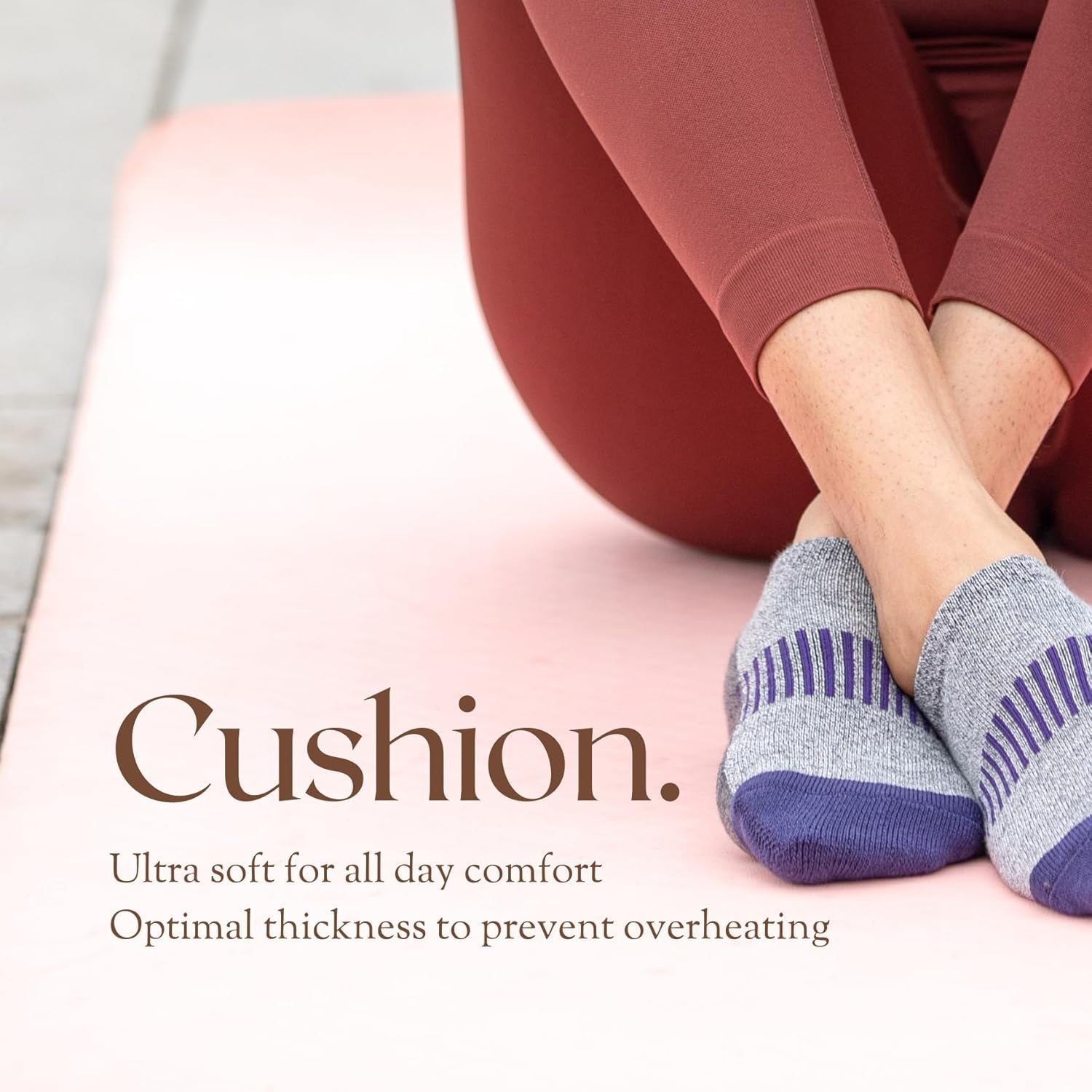 Women'S Athletic Ankle Socks with Heel Tab, Premium Cotton, Soft Cushion, Reinforced Toe, Arch Support, Pack of 6 - My Store