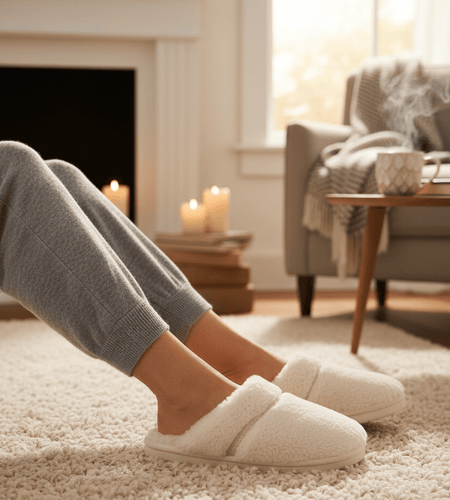 Women'S Comfy Faux Fur House Slipper Scuff Memory Foam Slip on Anti - Skid Sole - My Store