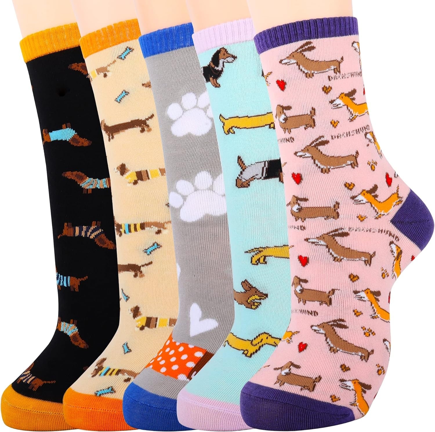 Women'S Cute Socks Dachshund Chicken Bee Hedgehog Panda Gifts for Women - My Store