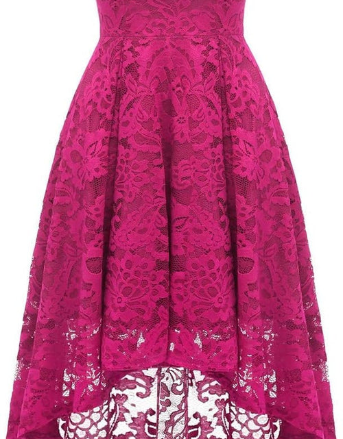 Load image into Gallery viewer, Women'S Halter Floral Lace Cocktail Party Dress Hi - Lo Bridesmaid Dress - My Store
