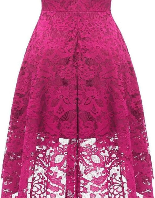 Load image into Gallery viewer, Women'S Halter Floral Lace Cocktail Party Dress Hi - Lo Bridesmaid Dress - My Store
