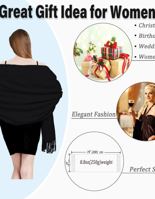 Load image into Gallery viewer, Womens Soft Cashmere Acrylic Shawl Scarf Large Pashmina Wrap Stole Gift Idea - My Store
