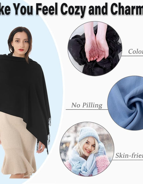 Load image into Gallery viewer, Womens Soft Cashmere Acrylic Shawl Scarf Large Pashmina Wrap Stole Gift Idea - My Store
