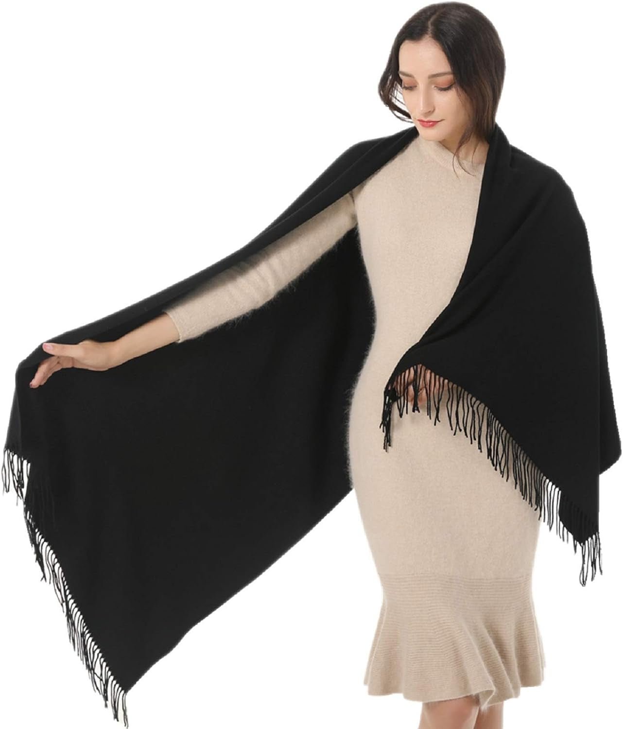 Womens Soft Cashmere Acrylic Shawl Scarf Large Pashmina Wrap Stole Gift Idea - My Store