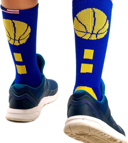 Youth Boys Basketball Socks Sports Athletic Crew Socks with Basketball Arm Sleeve - Made in USA - My Store