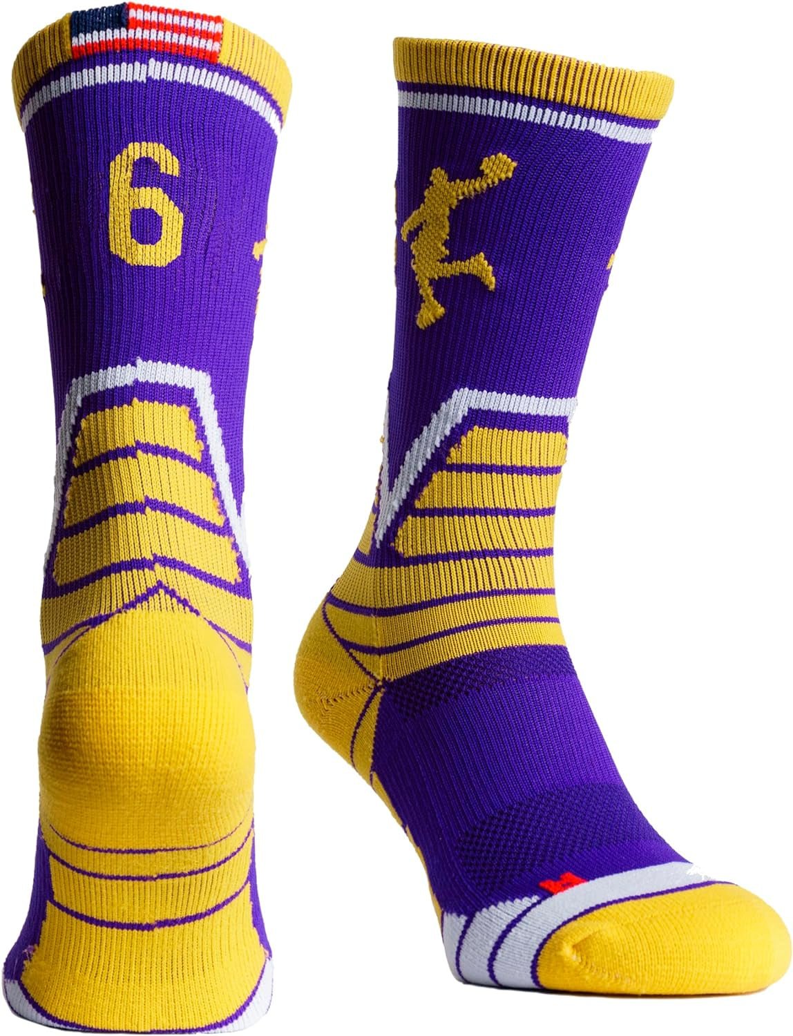 Youth Boys Basketball Socks Sports Athletic Crew Socks with Basketball Arm Sleeve - Made in USA - My Store