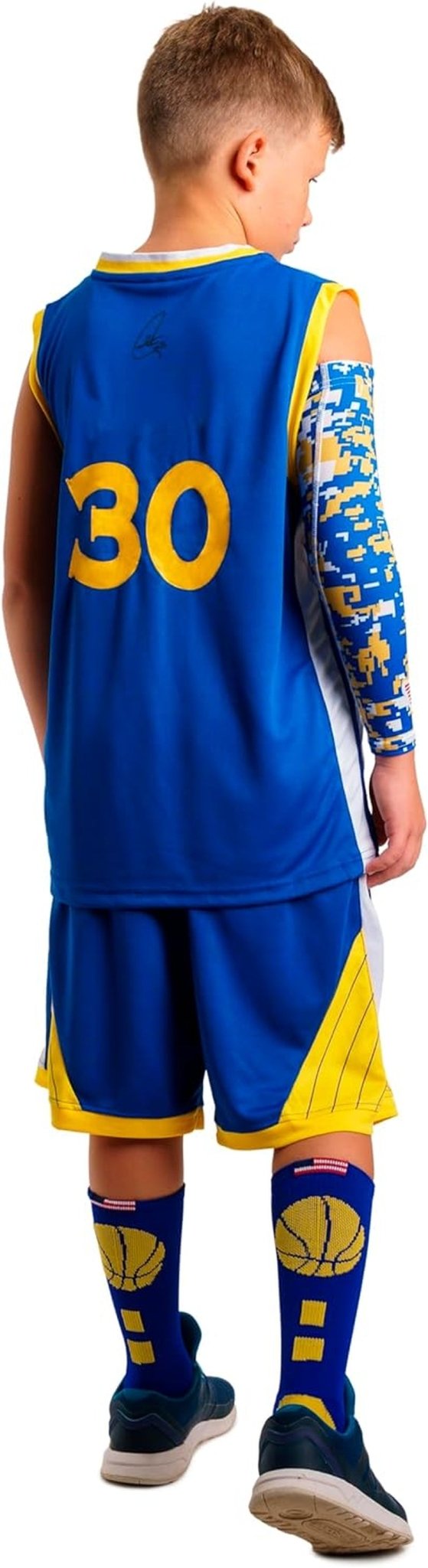 Youth Boys Basketball Socks Sports Athletic Crew Socks with Basketball Arm Sleeve - Made in USA - My Store